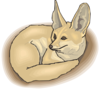 Curled Up Fox Clip Art